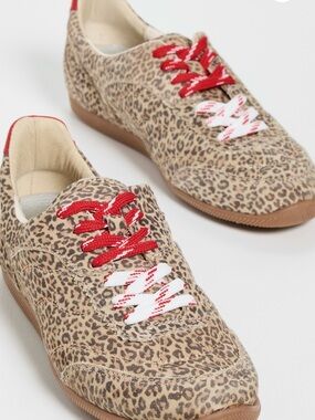 Dolce Vita Laini Leopard Print Suede Sneakers